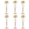 6 Pcs 23.75 inches Gold Vases for Centerpieces Tall Crystal Metal Vase Flower Stand Holders Wedding Centerpiece Chandelier for Reception Tables Wedding Supplies view 1