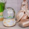 Elanze Designs Gold and White Swan Ballerina 100MM Sturdy Wind Up Musical Glitter Water Snow Globe Tabletop Dresser Nightstand Figurine Decoration Plays Tune Swan Lake view 2