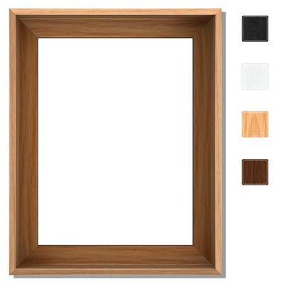 Canvas Floater Frame for Finished Canvas Art, 1.25" Deep Floating Shadow Gap Design, Modern Wall Decor for Home & Office, Gallery Style Display, Hardware Included (Light Brown, 18x24)