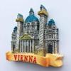3D Vienna Austria Refrigerator Magnet Tourist Travel Souvenirs Handmade Resin Craft Magnetic Stickers Home Kitchen Decoration Fridge Magnet Collection Gift view 2