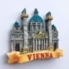 3D Vienna Austria Refrigerator Magnet Tourist Travel Souvenirs Handmade Resin Craft Magnetic Stickers Home Kitchen Decoration Fridge Magnet Collection Gift view 3