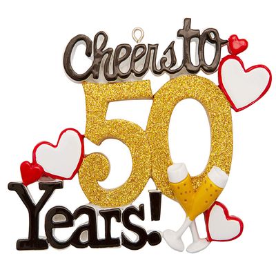 Cheers to 50 Years Personalized Christmas Tree Ornament