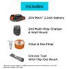 BLACK+DECKER Cordless Vacuum, Powerseries Extreme, Stick Vacuum Cordless Rechargeable, Interchangeable Floorhead with Crevice Attachment, 3 Speed Control, Lightweight, Blue (BSV2020G) view 3