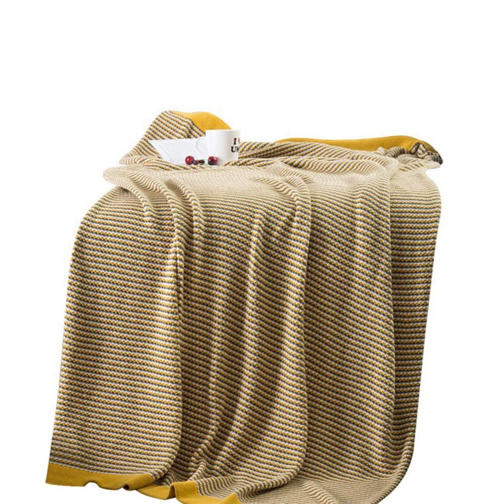 51"x71" Cozy Warm Knitted Cotton Blanket Couch Bed Sofa Home Decor Striped Throw Blanket Family Friend