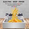YYAO Deep Fryer Stainless Steel Large Single-Cylinder Electric Fryer with Baskets Filters,Electric Fryer for Turkey,French Fries,Donuts,Oil Consumption 12.7QT/12L (Total Capacity 23.26Qt/22L) view 3