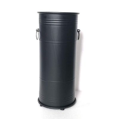 Umbrella Rack GUOYANHOME Metal Umbrella Stand Industrial Style Office Hotel Lobby Creative Floor Storage Bucket, Black, 22X50CM