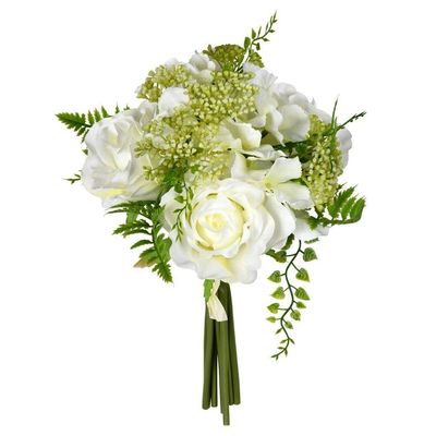 12'' White Rose Bouquet 2/Pk