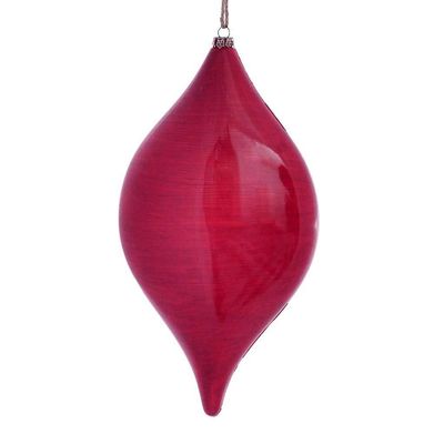 11.5 Red Wood Grain Drop Orn 2/Bag