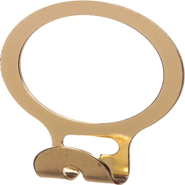 The Great American Hanger Company Anti-Theft Metal A-Ring with Brass Finish, (Box of 50) 1.5 Inch Security Rings to Hold Nail Hook Hangers for New installations or Removable Bars