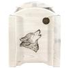 Montana Woodworks Homestead Collection Magazine Rack with Laser Engraved Wolf Design, 18" L x 14" W x 16" H, Ready to Finish view 3