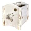 Montana Woodworks Montana Collection Magazine Rack with Laser Engraved Wolf Design, 18" L x 14" W x 16" H, Ready to Finish view 2