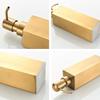AOTAKE Brushed Gold Soap Dispenser Stand Stainless Steel Refillable Liquid Soap Dispenser Bottle for Bathroom Vanity Counter-top ?Square view 2