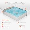 Sweetnight Mattress Topper Full Size with Waterproof Mattress Protector, 2 Inch Cooling Egg Crate Gel Memory Foam Topper Ultra Plush, Plus 4 Bed Sheet Holder Straps, Full Size, White (SN-T001-2-F) view 2