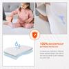 Sweetnight Mattress Topper Full Size with Waterproof Mattress Protector, 2 Inch Cooling Egg Crate Gel Memory Foam Topper Ultra Plush, Plus 4 Bed Sheet Holder Straps, Full Size, White (SN-T001-2-F) view 3