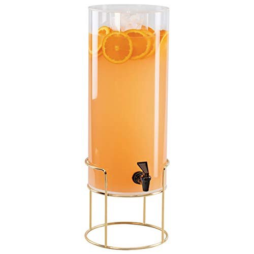 CAL-MIL 22005-3INF-46 3 Gallon Round Infusion Beverage Dispenser, Brass