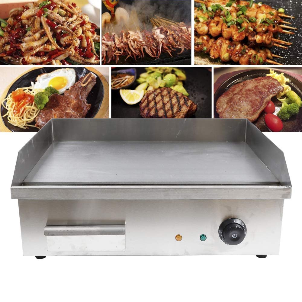 Electric Grill Griddle Nonstick Home Flat Restaurant Grill Cooktop BBQ Teppanyaki Hot Plate Commercial 3KW (3KW)