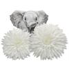 3D Daisy Flower Decorative Pillow - Sunflower Throw 14.5 x 13 Inch Round Decor - Home Decorations for Couch & Bed - Flower-Shaped (Case + Insert, Solid Ivory) view 2