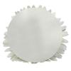 3D Daisy Flower Decorative Pillow - Sunflower Throw 14.5 x 13 Inch Round Decor - Home Decorations for Couch & Bed - Flower-Shaped (Case + Insert, Solid Ivory) view 3