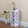 Umbrella Rack GUOYANHOME Wooden Umbrella Stand, Indoor Waterproof Umbrella Bucket Hotel Storage Basket, White 19X20X45CM view 3