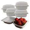 [250 Pack] 6x6 Eco Friendly Clam Shell Take Out Food Container - Mineral Filled Polypropylene, Tree Free - Restaurant Supplies, Microwavable, Bidodegradable, Recyclable, Heavy Duty, MFFP (6x6 inches) view 1