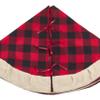 SARO LIFESTYLE Capuano Collection Red and Black Buffalo Plaid Tree Skirt with Sherpa Trim, 72" view 3