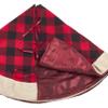 SARO LIFESTYLE Capuano Collection Red and Black Buffalo Plaid Tree Skirt with Sherpa Trim, 72" view 4