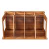 Simlug Wooden Desktop Bookshelf Rack Books DVD Storage Magazine Holder (#02(Cherry Wood)) view 1