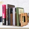 Simlug Wooden Desktop Bookshelf Rack Books DVD Storage Magazine Holder (#02(Cherry Wood)) view 3