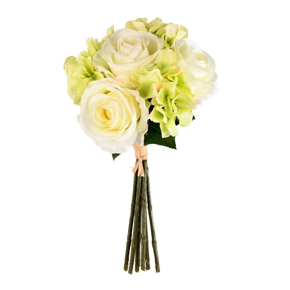 13 Grn Cream Rose Hydrangea Boquet Pk/2