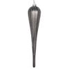 15.75 Pewter Glitter Drop Ornament 2/Bg view 1