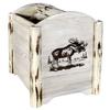 Montana Woodworks Montana Collection Magazine Rack with Laser Engraved Moose Design, 18" L x 14" W x 16" H, Ready to Finish view 1