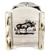 Montana Woodworks Montana Collection Magazine Rack with Laser Engraved Moose Design, 18" L x 14" W x 16" H, Ready to Finish view 2