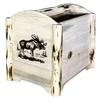 Montana Woodworks Montana Collection Magazine Rack with Laser Engraved Moose Design, 18" L x 14" W x 16" H, Ready to Finish view 3
