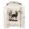 Montana Woodworks Homestead Collection Magazine Rack with Laser Engraved Elk Design, 18" L x 14" W x 16" H, Ready to Finish view 2