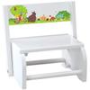 Children's White Woodland Animals Step Stool view 1