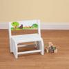 Children's White Woodland Animals Step Stool view 2
