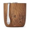 Swell Stainless Steel Ice Bucket with Tongs, 68oz Capacity, Teakwood Finish, Triple-Layer Vacuum Insulated to Keep Ice Colder Longer, BPA-Free Barware view 1