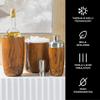Swell Stainless Steel Ice Bucket with Tongs, 68oz Capacity, Teakwood Finish, Triple-Layer Vacuum Insulated to Keep Ice Colder Longer, BPA-Free Barware view 4