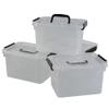 Begale 5 Quart Plastic Small Storage Container, Clear Latch Box with Latches, 4-Pack view 1