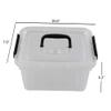 Begale 5 Quart Plastic Small Storage Container, Clear Latch Box with Latches, 4-Pack view 2