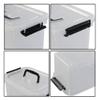 Begale 5 Quart Plastic Small Storage Container, Clear Latch Box with Latches, 4-Pack view 3