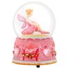 Elanze Designs Rotating Ballerina Princess Fairy 100MM Sturdy Wind Up Musical Glitter Water Snow Globe Tabletop Dresser Figurine Decoration Plays Tune Swan Lake view 3