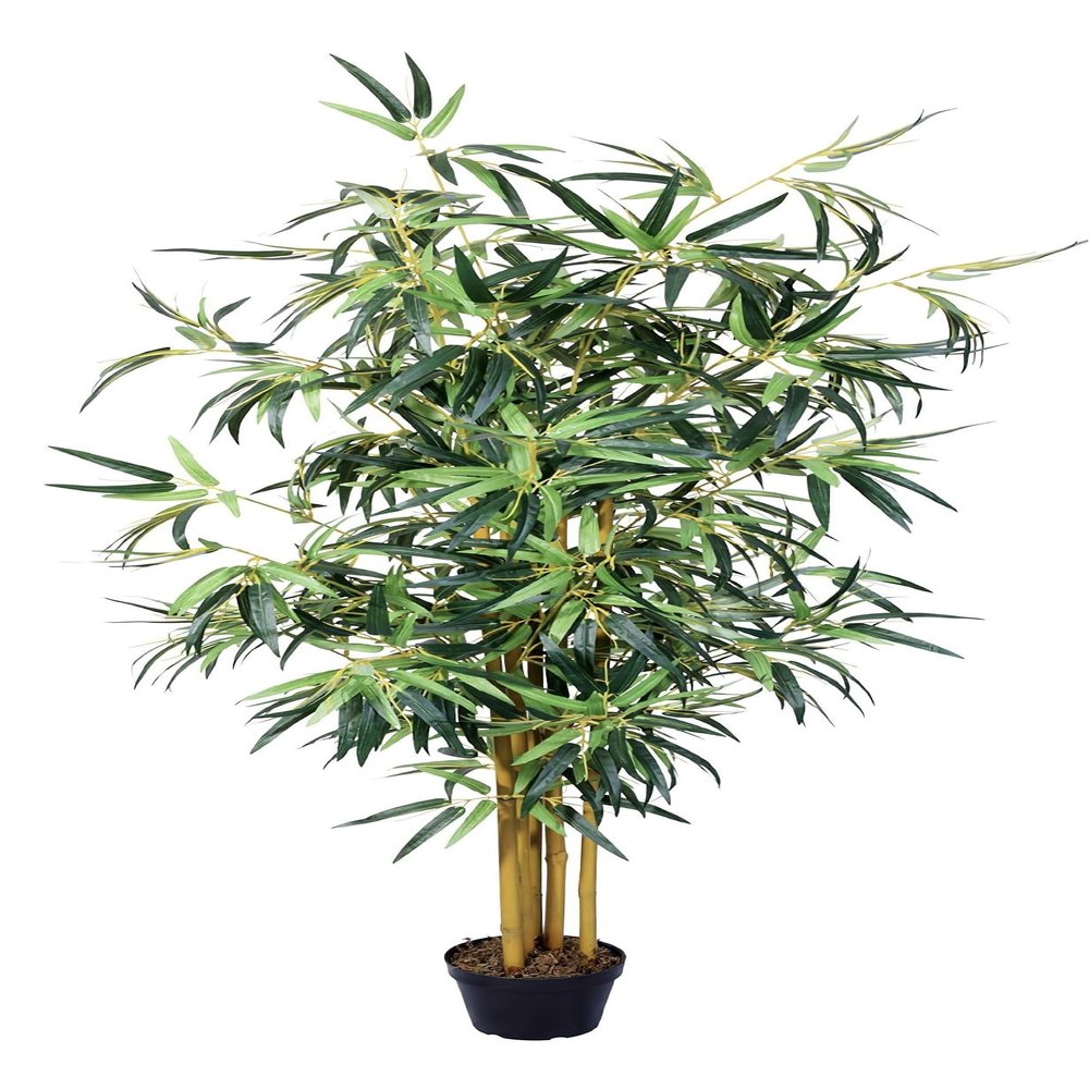 AMERIQUE 4.3 Feet Gorgeous Bamboo Tree Artificial Plant, in Nursery Pot, Real Touch Technology
