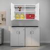 Prepac HangUps Upper Storage Cabinet - Elegant and Spacious Wall Cabinets to Maximize Your Storage, 36" Size, Classic White Finish view 2