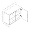Prepac HangUps Upper Storage Cabinet - Elegant and Spacious Wall Cabinets to Maximize Your Storage, 36" Size, Classic White Finish view 3