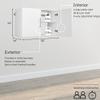 Prepac HangUps Upper Storage Cabinet - Elegant and Spacious Wall Cabinets to Maximize Your Storage, 36" Size, Classic White Finish view 4