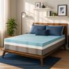 Sure2Sleep Gel Swirl Memory Foam Mattress Topper - 3 Inch, Pressure Relieving, Cooling Comfort - Made in The USA & CertiPUR-US Certified - Softens Firm Beds and Extends Mattress Life - Full Size view 1