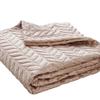 Icegrey Quilted Bedspread Coverlet Set Full Queen Bedding Quilt Champagne Pink 3-Pieces King 87x95 view 2