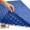 GORILLA GRIP Patented Bath Tub Shower Mat, Machine Washable Bathtub Floor Liner Mats, Suction Cups and Drain Holes to Keep Tubs Clean, Soft on Feet, Bathroom Essentials, 35x16 Inch, Royal Blue Opaque view 1