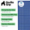 GORILLA GRIP Patented Bath Tub Shower Mat, Machine Washable Bathtub Floor Liner Mats, Suction Cups and Drain Holes to Keep Tubs Clean, Soft on Feet, Bathroom Essentials, 35x16 Inch, Royal Blue Opaque view 2